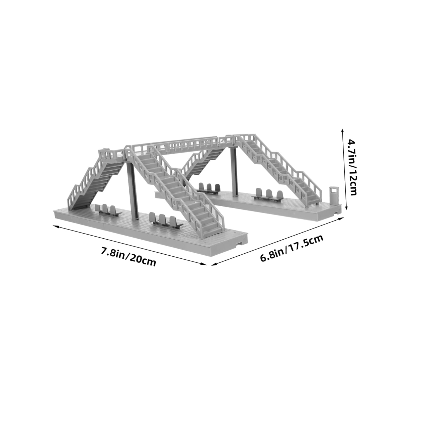 Toddmomy 1 Set Miniature Footbridge Overhead Footbridge Model Pedestrian Bridge Model Footbridge for Sand Table Footbridge for Decor Building Model Footbridge Model Model Abs