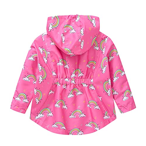 Toddler Girls Winter Windproof Coat Prints Hooded With Pocket Jacket Kids Outerwear Spring Coats for Girls2