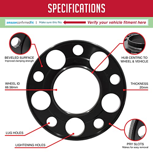 image for Wheel Accessories Parts 4 Pcs Hub Centric Billet Wheel Spacers 20mm Th