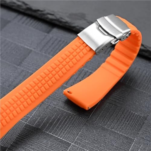 Bracelet montre silicone 22mm boucle déployante vert armée - 4