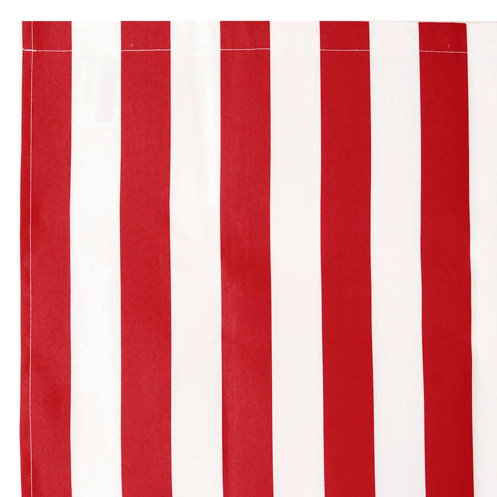 Markisenschürzen Ersatz Rot Weiß aus Polyester 2,5 m für Markisenrahmen wetterfest wasserabweisend UV-beständig Sonnenschutz Balkon Garten Terrasse Outdoor