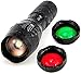 ULTRAFIRE Linterna LED Linterna Táctica A100, Rojo/Verde/LED De Luz Blanca De La Linterna,Impermeable 900 Lumens Zoomable Lente de cristal de intercambio de 3 colores Para La Pesca Caza