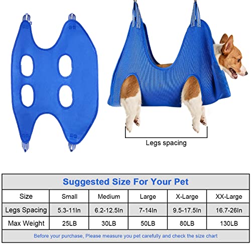 Cat And Dog Grooming Hammock, Cat And Dog Grooming Supplies With Grooming Sling, Nail Clippers, Nail Polish File And Comb, Cat And Dog Holder For Nail Trimming, Eye Care, Hair Grooming (Medium) #TOP1