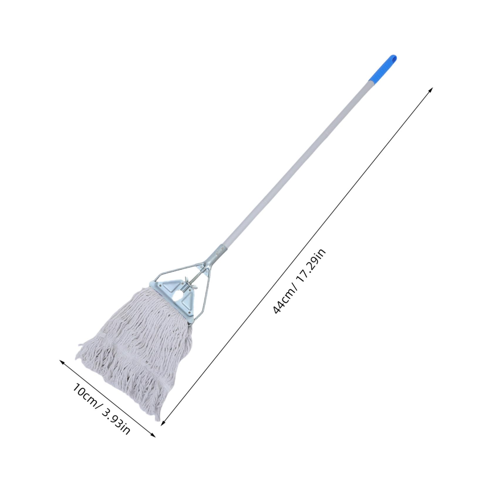 KOMBIUDA Fregona Industrial Triangular con Cabezal de Repuesto y Abrazadera Plástica Mango Desmontable para Limpieza Profesional Hogar Taller y Garaje
