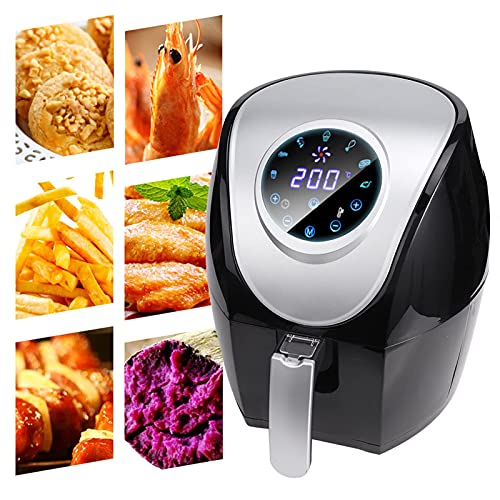 Ejoyous 5L Heißluftfritteuse, 80-200 ° C Smart Touchscreen Heißluft-Fritteuse Frittieren ohne Fett mit 360 ° Heißluft-Hochgeschwindigkeits-Umwälzheizung, Indikator-Timer und Ausschaltschutzfunktion – Bild 5