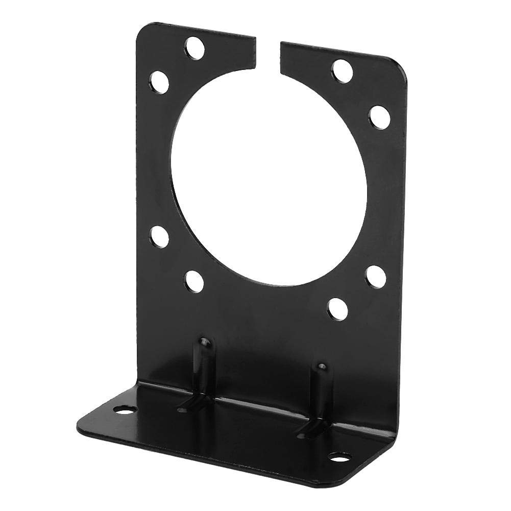 AOWINHIT Staffa Di Montaggio In Metallo Per Presa Rimorchio 7 E 13 Pin – Supporto Universale Per Caravan E Trailer, Con Viti E Dadi - 3
