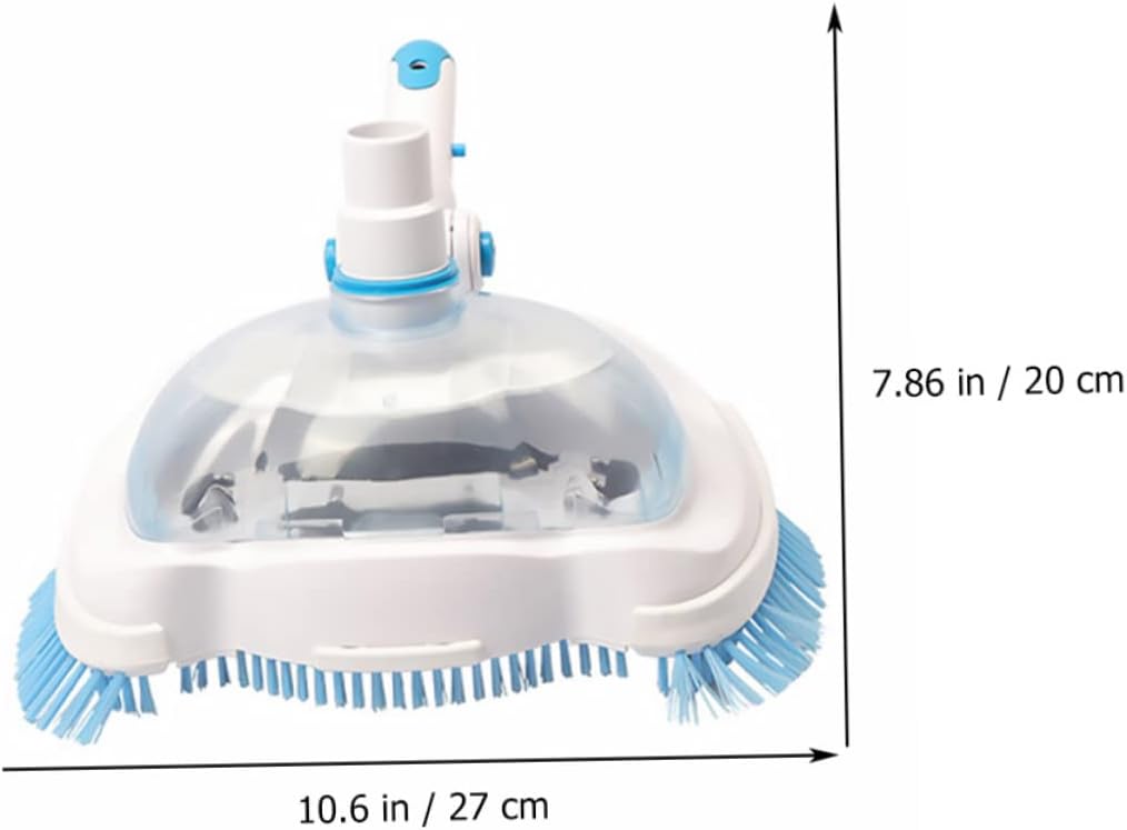 Mikikit Professional Pool Vacuum Brush Clip Design Plastic Cleaning Tool for Efficient Pool Maintenance