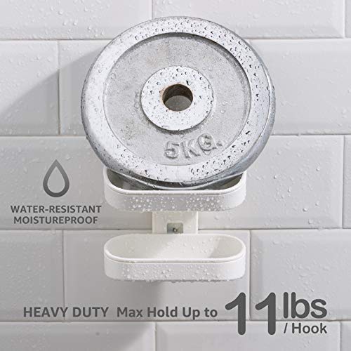 image for LEVERLOC Soap Dish Soap Holder For Shower Double Layer Suction Cup Wal