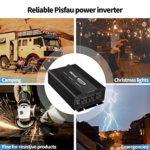 1000w Inverter 12V to 110V AC Battery Inverter with 3 AC Outlets, Power Inverter 1000w for Vehicles/RV/Camping - Image 6
