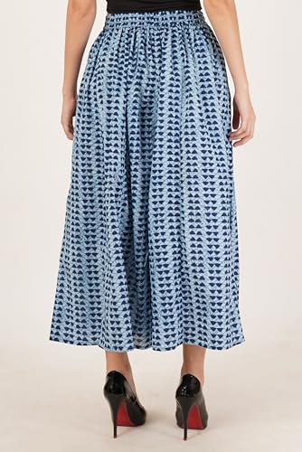 Image of COTLAND Fashions Jaipuri Cotton Printed Flared Palazzo Pants for Women