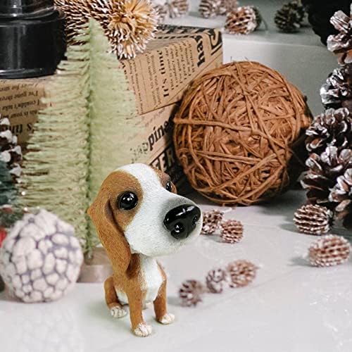secruk Bobble Heads Dog Ornaments, Cute Car Dashboard Bobble Head Dog Decoration, Funny Shaking Head Animal Puppy Decor for Car Interior Home Office