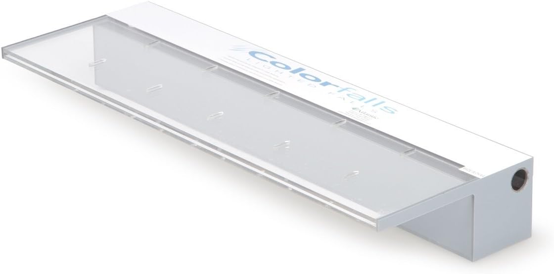 Atlantic Water Gardens Lighted Waterfall Spillway, 36-inch Crystal White Colorfalls, CF36W