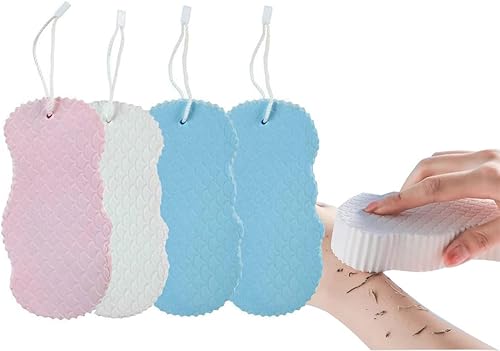 Miniatura 8 de Esponja de baño exfoliante, esponja de baño exfoliante súper suave, exfoliante para eliminar la piel muerta, cepillo de ducha de esponja de baño 3D,