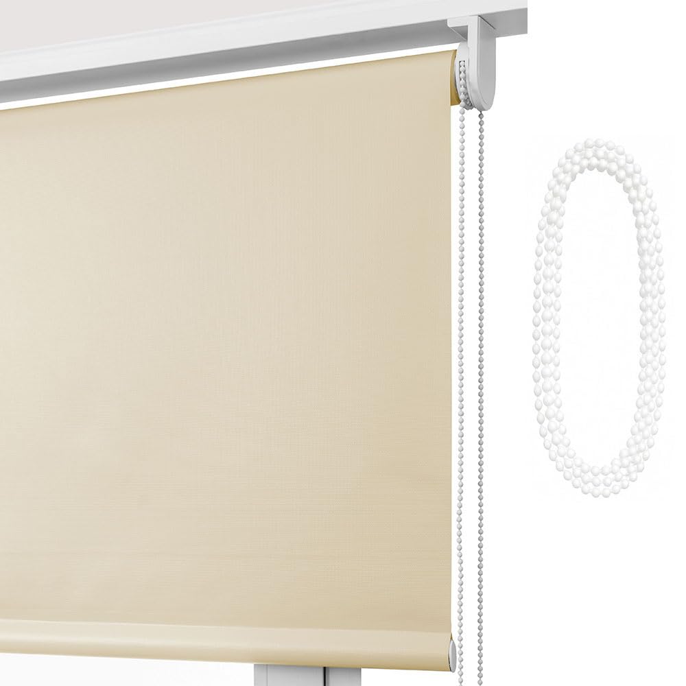Estor Enrollable Opaco Térmico Eclipse a Medida | Bloquea la luz, reduce calor y frío, ideal para dormitorios. Medida: An280x160Alt. Color: Crema