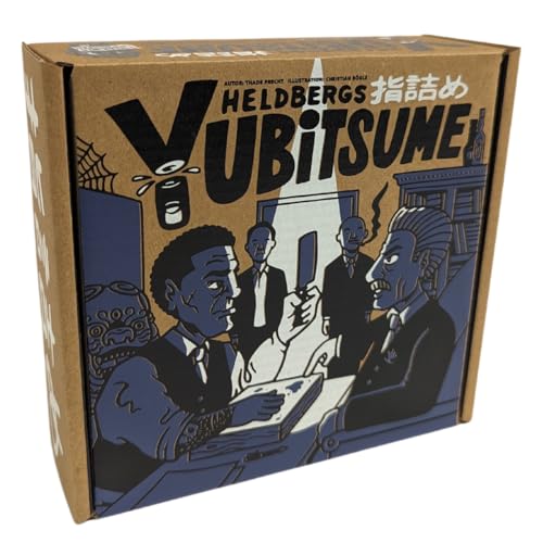 Heldbergs Juego de dados Yubitsume - Juego de fiesta rápido para 2-5 jugadores en el mundo de la mafia japonesa - Idea de regalo sostenible