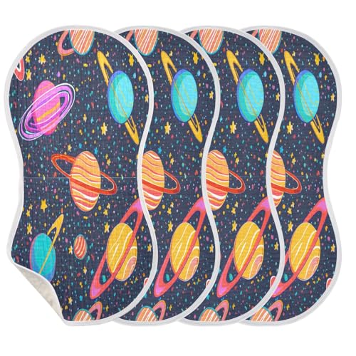 Kigai Planet Baby Burp Cloths Extra Soft and Absorbent Burping Rags Cotton Burping Clothes Baby Washcloths for Newborn Boys Girls - 1 Pack3