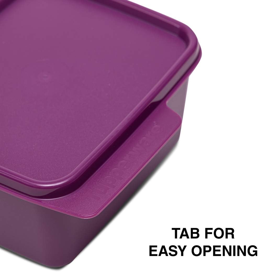 Tupperware Square Refrigerator Container Keep Tab 520ml, 1.2L 2pc Each