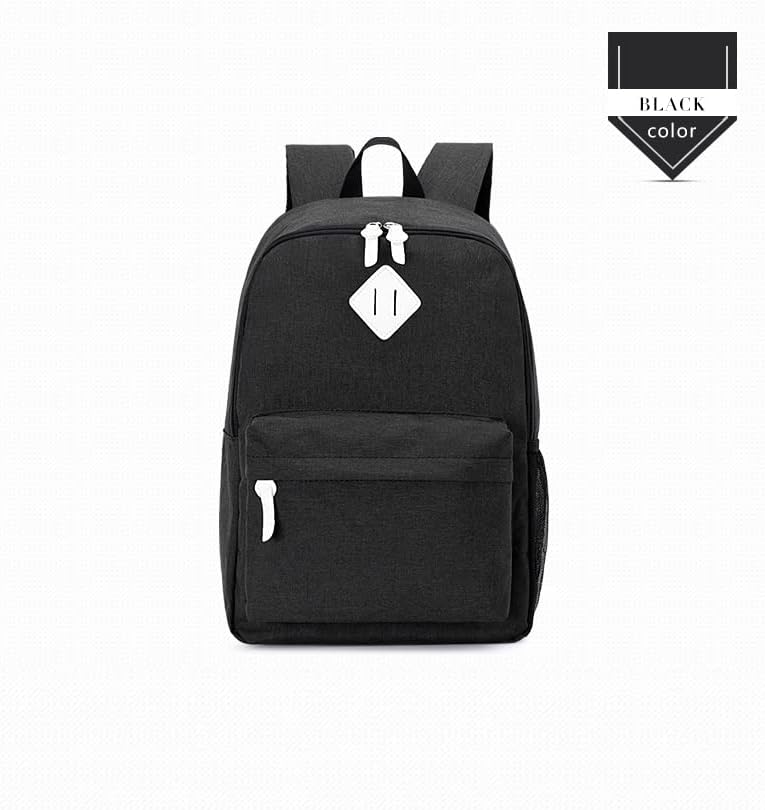 Danny®Lightweight Waterproof Casual Backpack for Youth Teenager Girls and Boys School Bags with 14-15 inch Laptop Rucksack Black
