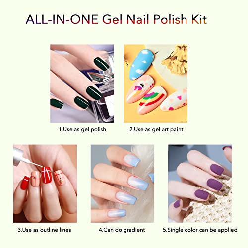 Bestauty 36 Farben Gel Nagellack Set, Gelnägel Farben UV Gel Gelnägel Set mit 15 Pinsel für Nägel Gel Nail Polish für… – Bild 3