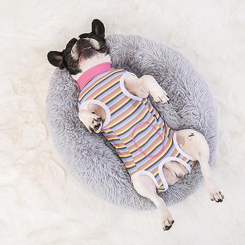 Image of 2 Packs Pet Dog Recovery Onesie Suit for Dogs Cats After Surgery,Dog Abdominal Wounds Bandages Cone E-Collar Alternative. (Navy, XS)