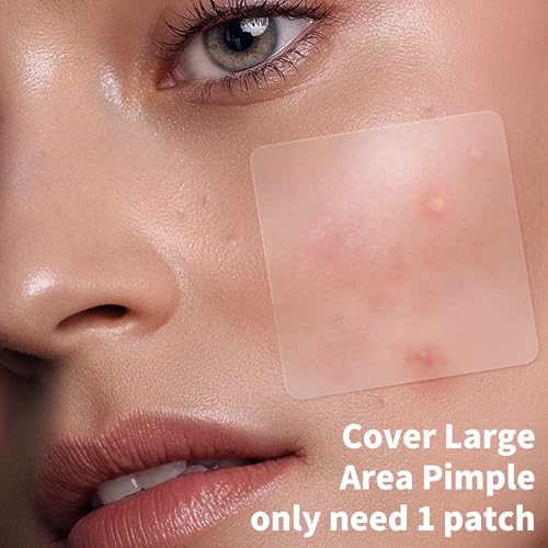 Image of Daolyo Large Pimple Patches for Face, 8 Sizes 400 Counts XL Acne Patches, Big Hydrocolloid Bandages for Body, Chin, Forehead, Chest, Back Zit Breakouts (Strip, Square, Round, Moon)