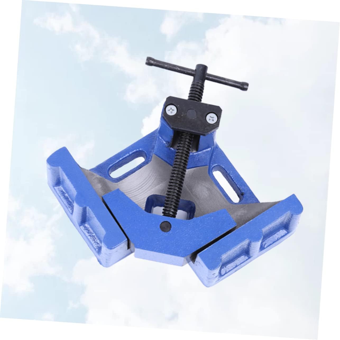 Homoyoyo Single Handle Iron Right Angle Clamp Woodworking Clamp Skid Handle for Welding Framing Drilling