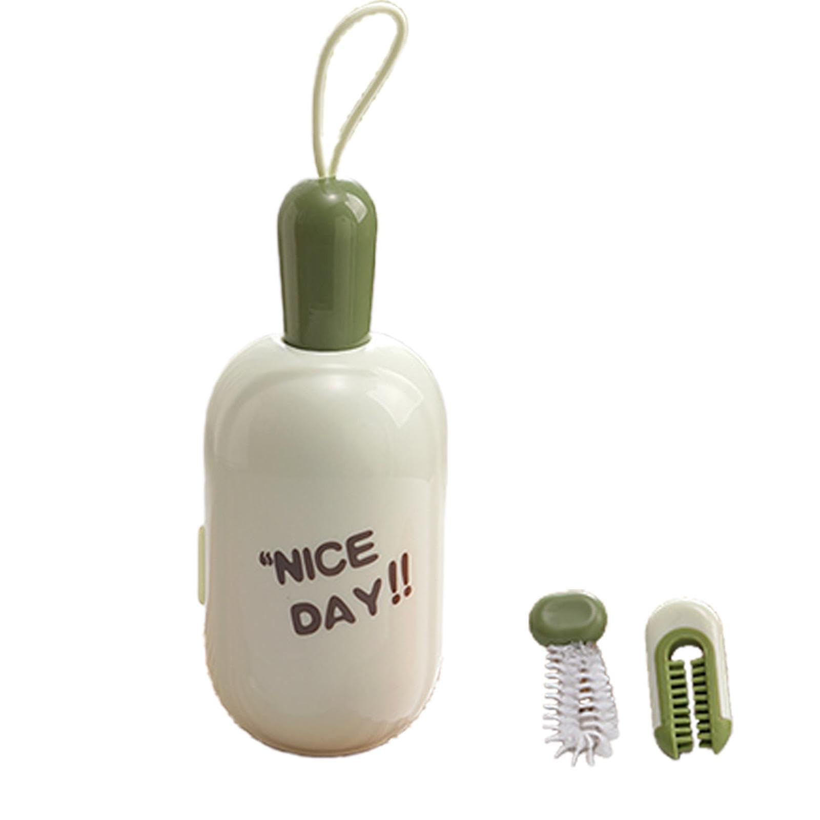 Foldable Bottle Brush with Soft Sponge Head and 2PCS Small Scrubber Brush for Glassware and Coffee Cups Cleaning Cup Cleaner
