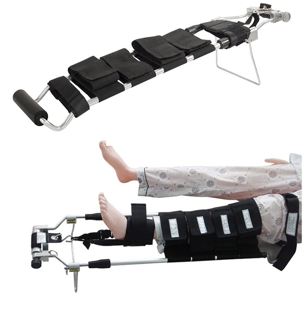 Ortesi per Ginocchio Regolabile, Ginocchiera Incernierata con Tracolla Supporto per Recupero Ortesi Gamba per Riabilitazione Ortopedica Post-Operatoria