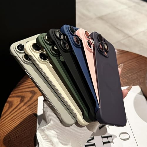 Coque iPhone 14 Plus rose rigide ultra fine mate en polycarbonate compatible induction - 2