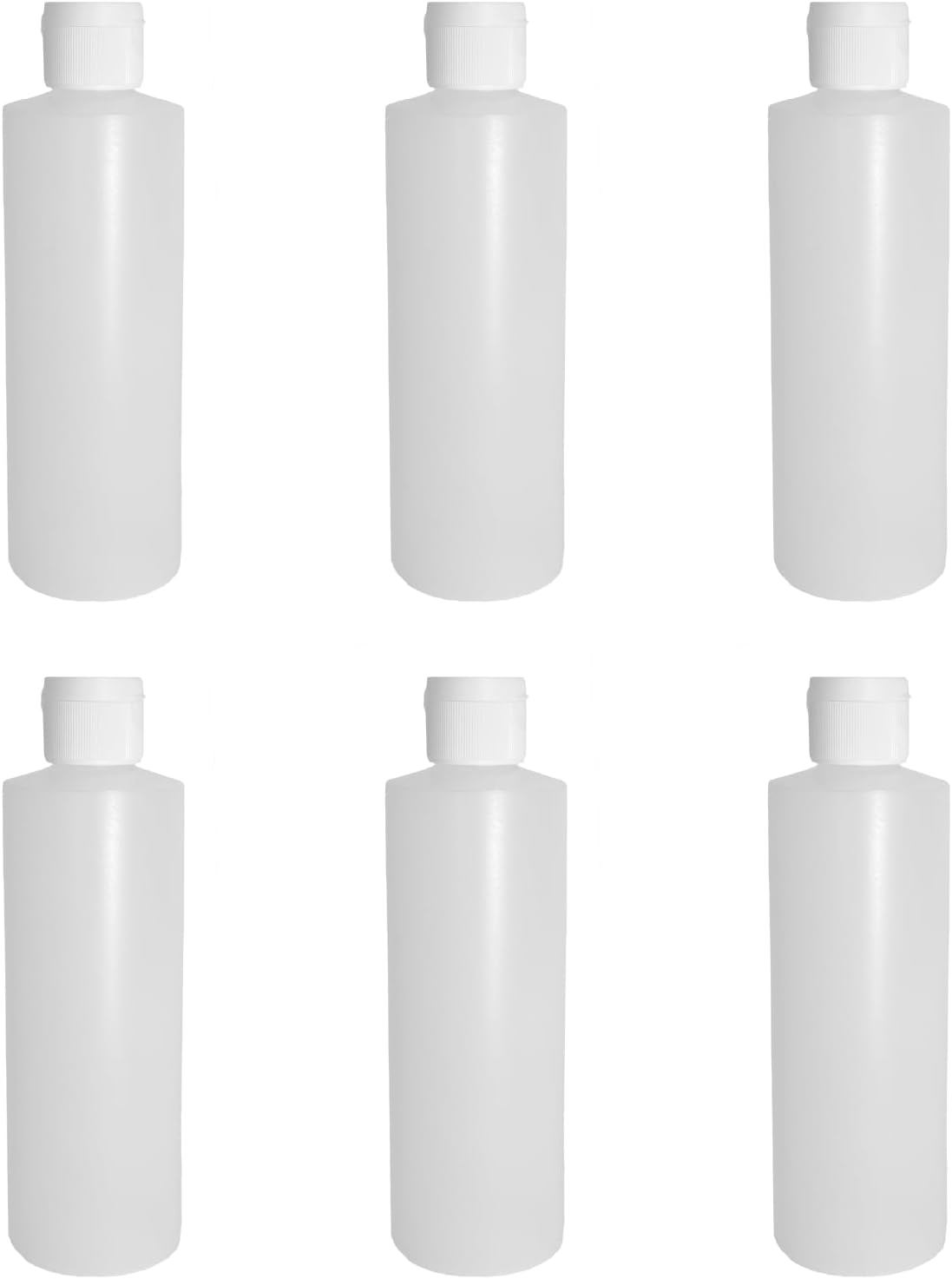 Pinnacle Mercantile 16 Oz Plastic Squeeze Bottles Made in USA with Flip Cap Set of 6 Empty