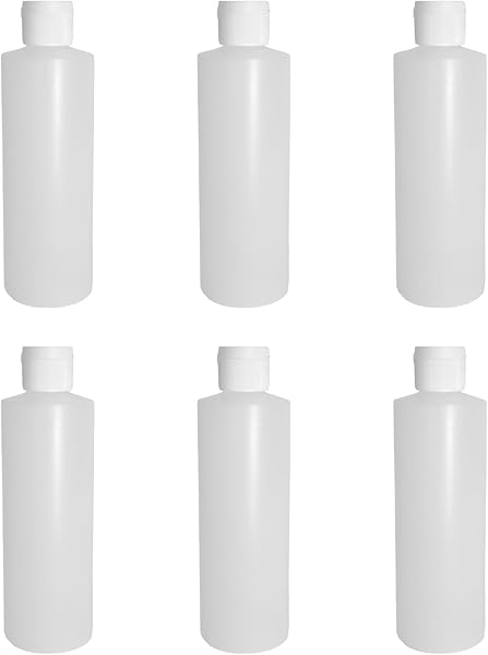 Pinnacle Mercantile 16 Oz Plastic Squeeze Bottles Made in USA with Flip Cap Set of 6 Empty