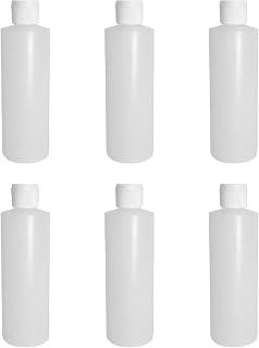 Pinnacle Mercantile 16 Oz Plastic Squeeze Bottles Made in USA with Flip Cap Set of 6 Empty