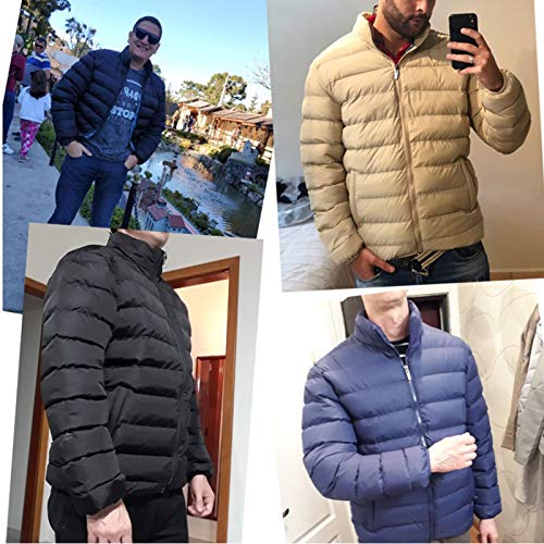 Flygo Men's Ultra Loft Quilted Puffer Jacket Warm Cotton Down Padded Coat Outwear4