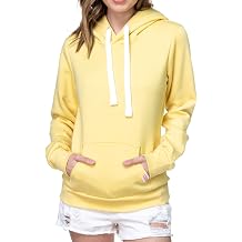 Urban Look Womens Active Long Sleeve Fleece Lined Fashion Hoodie Pullover with Plus Size