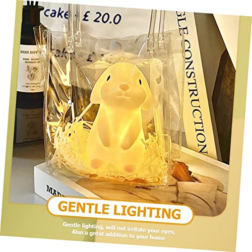 BESPORTBLE 2pcs Lámpara de Noche Conejo Luz Suave Blanca miniatura 5