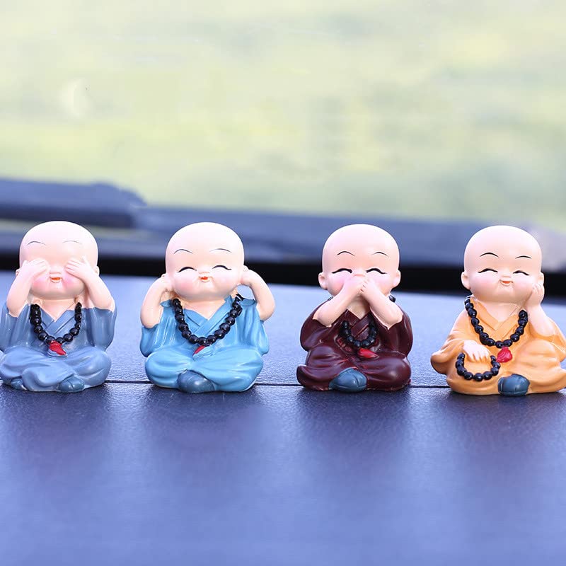 Estatua de Monjes Bebé Decorativos Miniatura 4 pzas miniatura 2