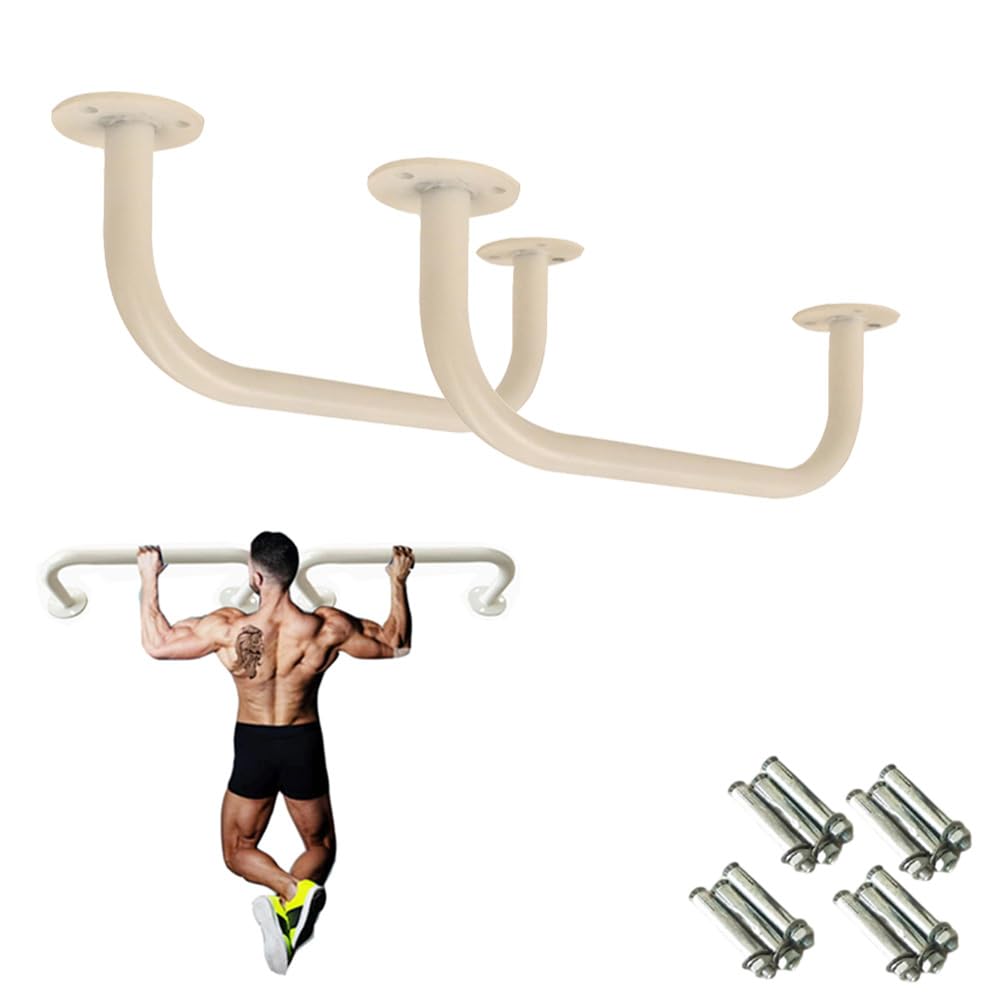 Wall mounted pull-up bar, suspension rod,cloud ladder, indoor fitness training, climbing cloud ladder,wall mounted horizontal bar pull-up bar, (white, 19.68in)