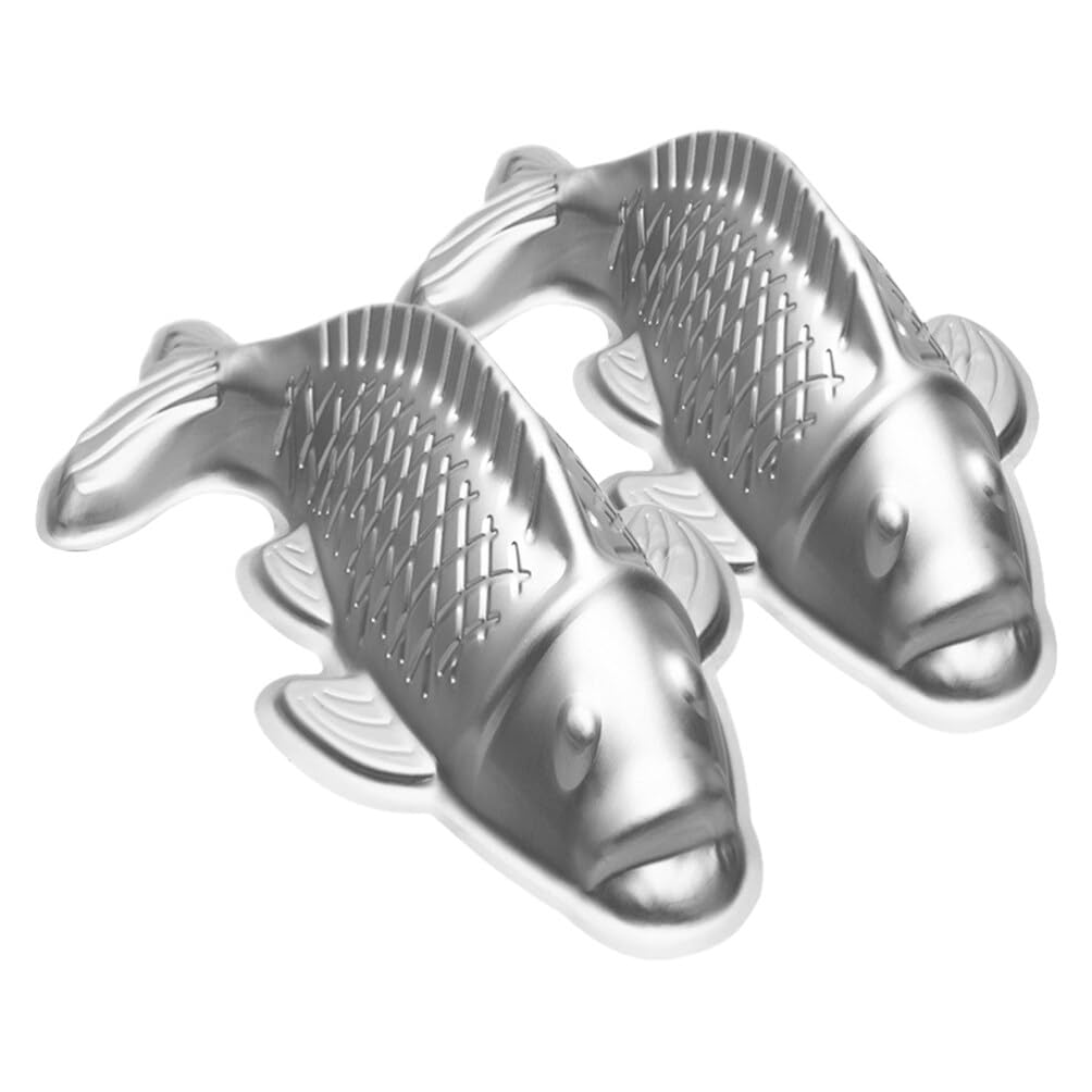 Molde De Carpa Para Hornear 2 Piezas Aluminio Para Pasteles Gelatina Herramientas Multifuncionales
