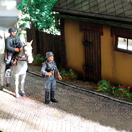 Woohome 48 PCS Static Grass Tuft 2 Color Model Grass Tufts Railway Artificial Grass - Image 2