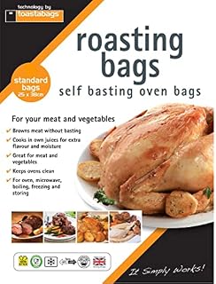 2 x Roasting Bags Flavour Seal Cooking Bags for Ovens and Microwaves Perfect for Roasting Chicken Fish Meat Turkey and Vegetables Extra Large Turkey Bags