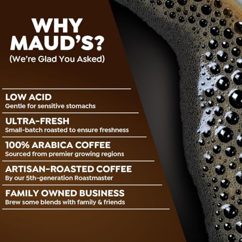 Image of Maud's Dark Roast Coffee Pods, 50ct, Single Serve Pods - 100% Arabica Coffee, Compatible with Keurig K Cups Maker