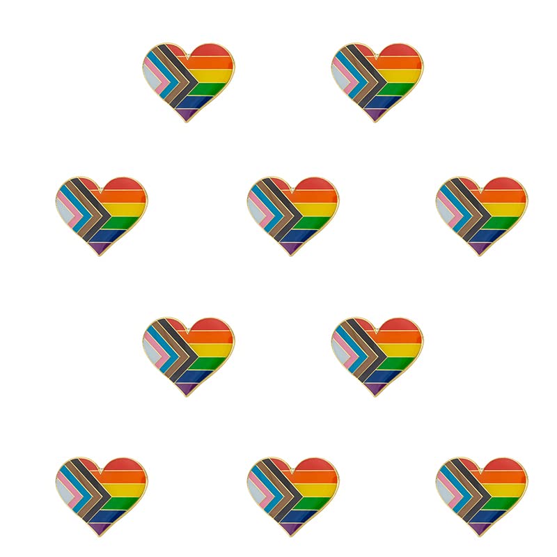 Image of Pack 3PCS /5PCS /10PCS Progress Pride Lapel Pins Brooches Badges