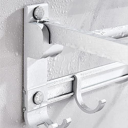 Porte-serviettes mural mat en aluminium spatial pour salle de bain design