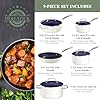 Nuwave 9pc Cookware Set Healthy Duralon Blue Ceramic Nonstick Coated, Diamond Infused Scratch-Resistant, PFAS Free, Oven Safe, Induction Ready & Evenly Heats, Tempered Glass Lids & Stay-Cool Handle #1