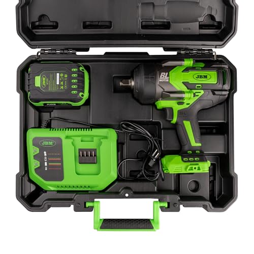 JBM JBM60044C Pistola de impacto brushless a batería de ½ (1300 nm) con maletín (INCLUYE BATERÍA Y CARGADOR)