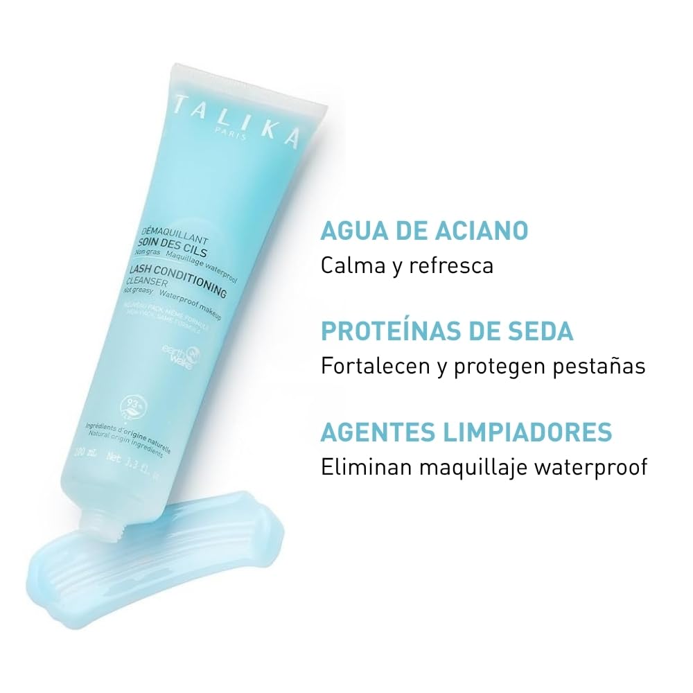 TALIKA Lash Conditioning Cleanser 100 ml | Desmaquillante para el contorno de ojos que hidrata y acondiciona | Elimina maquillaje resistente | Textura fresca y no grasa | Cuida de pestañas y cejas.