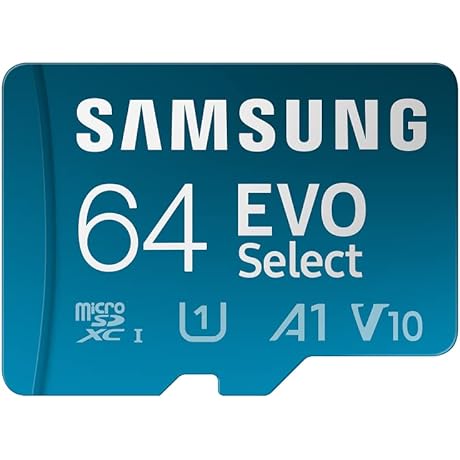 Samsung 64GB EVO Select MicroSD Card with Adapter