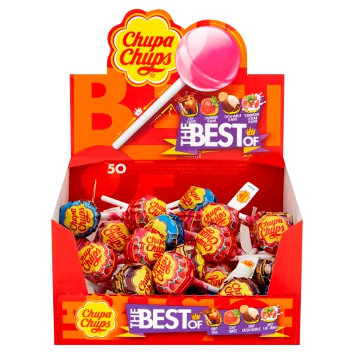 Miniatura 6 de Chupa Chups Original, Caramelo con Palo de Sabores Variados, Display de 50 unidades de 12 gr. (Total 600 gr.)