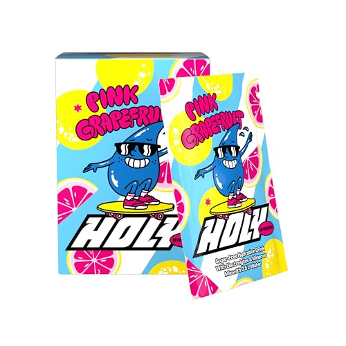 HOLY Hydration Probier-Box Pink Grapefruit Elektrolyte Pulver mit 10 Portionen - Isotonisches Getränkepulver mit Mineralstoffen - Zuckerfrei & Vegan mit 100% natürlichen Fruchtaromen