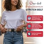 ONE-BELT Unisex Adventure Stretch Belt, 1.30" Width, Non Slip, Travel Friendly Buckle. Designed in USA. - Image 5